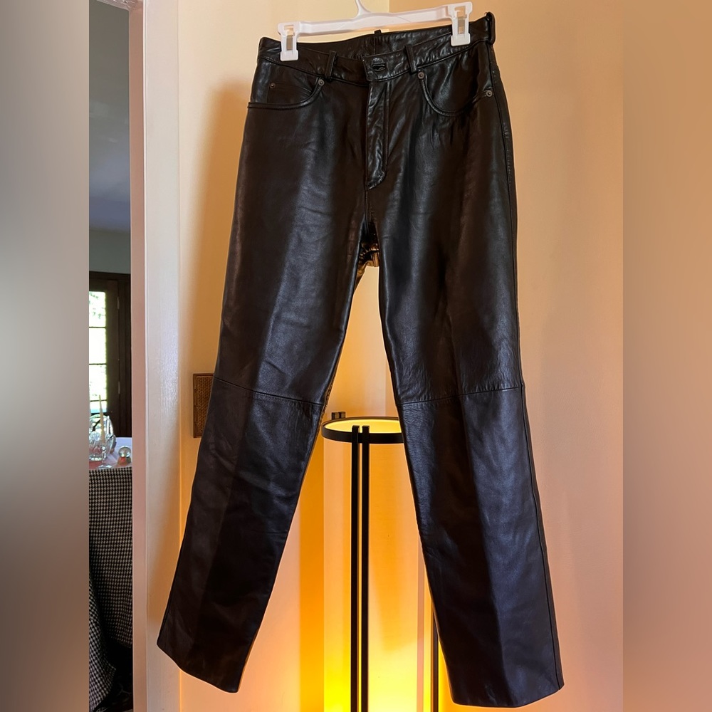 Siena Studio Black leather pants soft